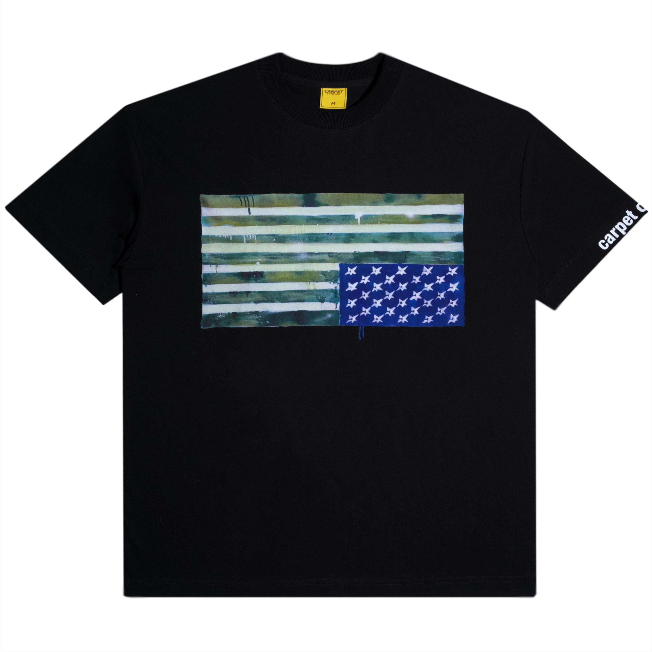 Flag Stripe Tee Black